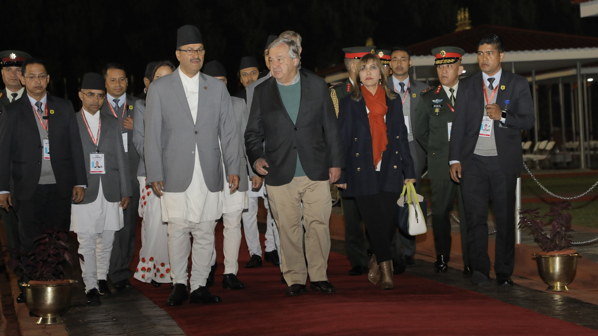 संयुक्त राष्ट्रसङ्घका महासचिव एन्टोनियो गुटरेस   काठमाडौँमा।