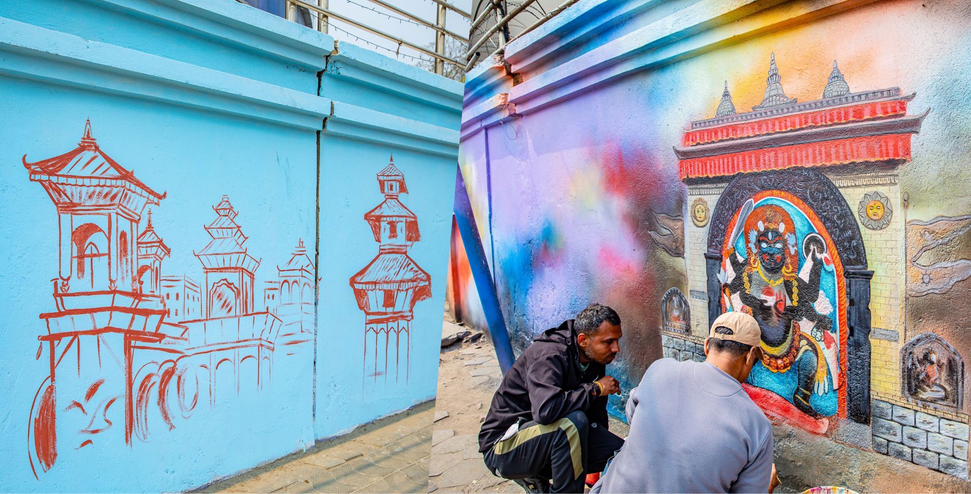 काठमाडौं महानगरपालिकाले सुरु गर्‍यो सार्वजनिक स्थलका भित्तामा कलात्मक चित्र कोर्न