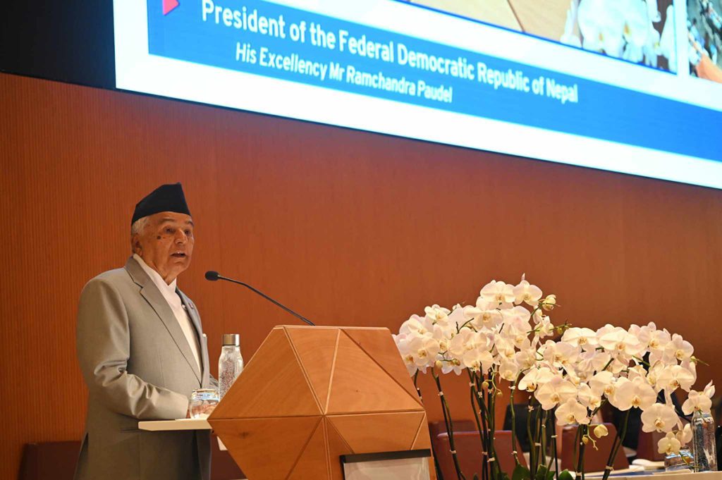 राष्ट्रपतिले अन्तर्राष्ट्रिय श्रम सम्मेलनमा उठाए जलवायु परिवर्तन र श्रमको मुद्दा