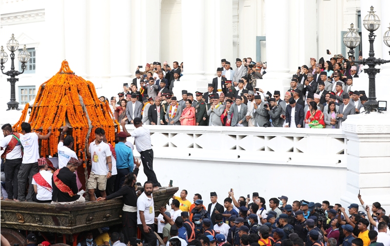 नेवार समुदायले मनाए देवराज इन्द्रको पूजाराधना गरी सांस्कृतिक तथा ऐतिहासिक इन्द्रजात्रा पर्व