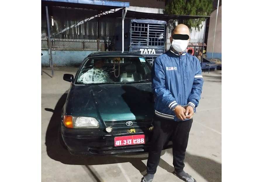 सवारी दुर्घटना गराई फरार भएका चालकलाई प्रहरीले गर्यो पक्राउ