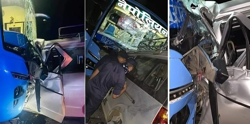 नारायणगढ–मुग्लिन सडकको सत्रकिलोमा बस र माइक्रोबस ठोक्किँदा पाँचको मृत्यु