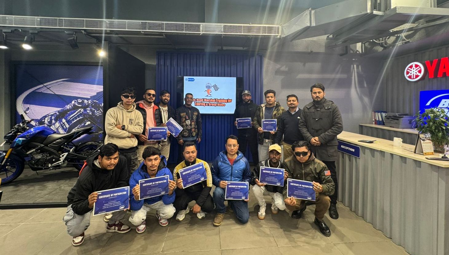 यामाहा ब्लू स्ट्रिक्सका च्याप्टर लिडरहरूले लिए विशेष रोड मार्शल प्रशिक्षण
