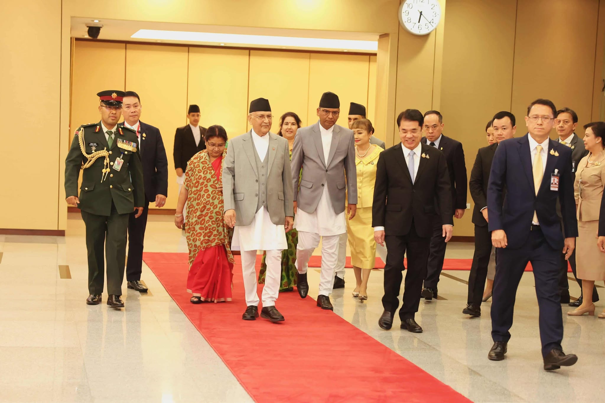 थाइल्यान्ड पुगे प्रधानमन्त्री ओली