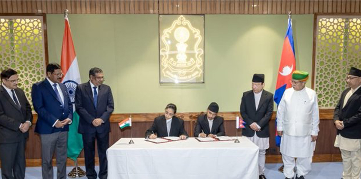 नेपाल र भारतका सर्वोच्च अदालतबीच सहकार्यका गर्ने समझदारी पत्रमा हस्ताक्षर