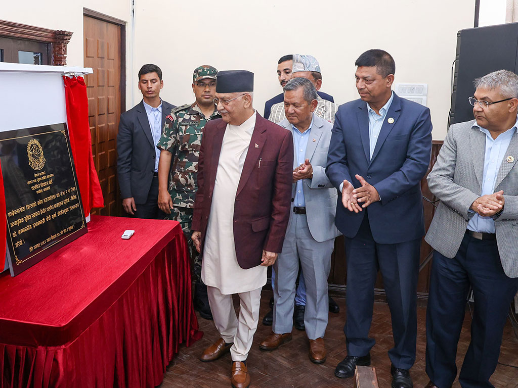 प्रधानमन्त्री ओलीद्वारा अत्याधुनिक चलचित्र छायांकन स्टुडियो निर्माणको शिलान्यास