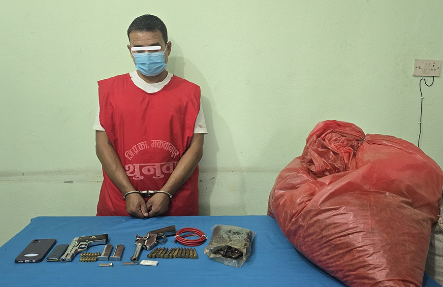 विभिन्न हातहतियार र अवैध लागूऔषध सहित पक्राउ