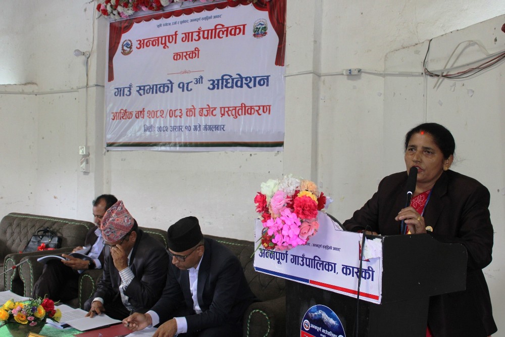 अन्नपूर्ण गाउँपालिकाले ल्‍यायो बजेट ६५ करोड १५ लाख