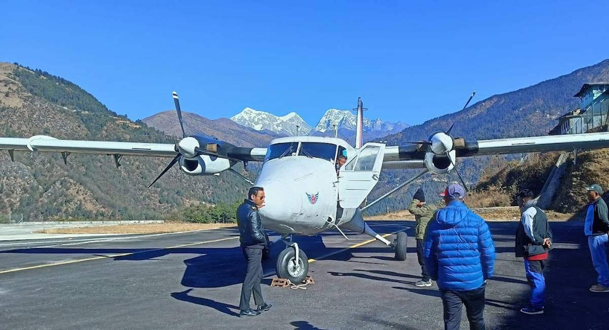 फाप्लु विमानस्थलमा सत्र दिनपछि उडान