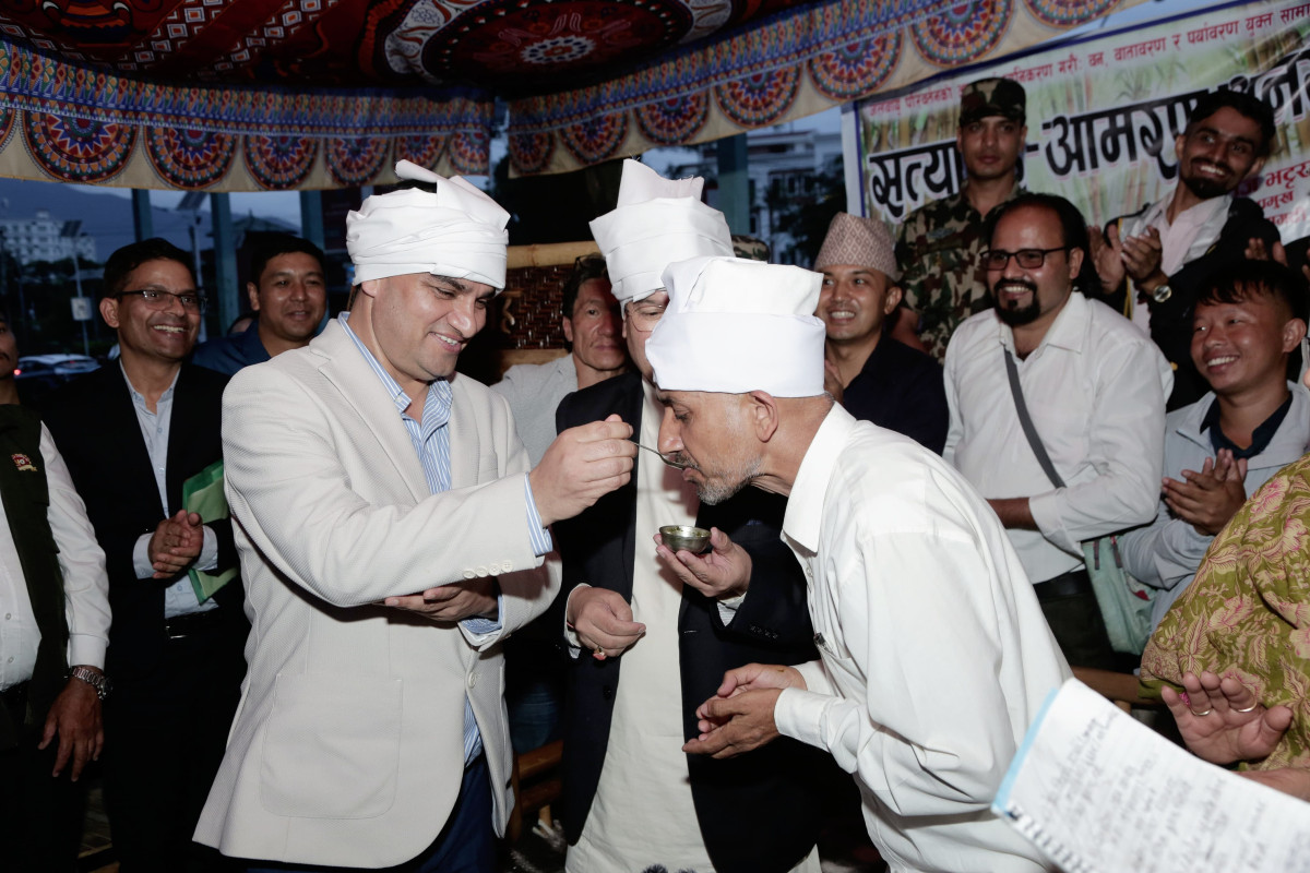 नगरप्रमुख तीर्थराज भट्टराईले तोडे अनसन