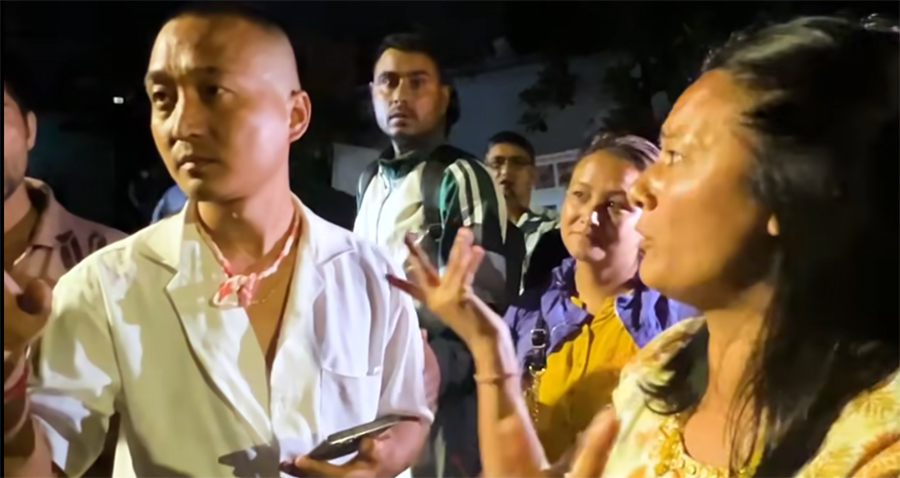 सुदन गुरुङको समूहले बालुवाटारमा नाराबाजी गरेर माग्यो सुशीला कार्कीको राजीनामा