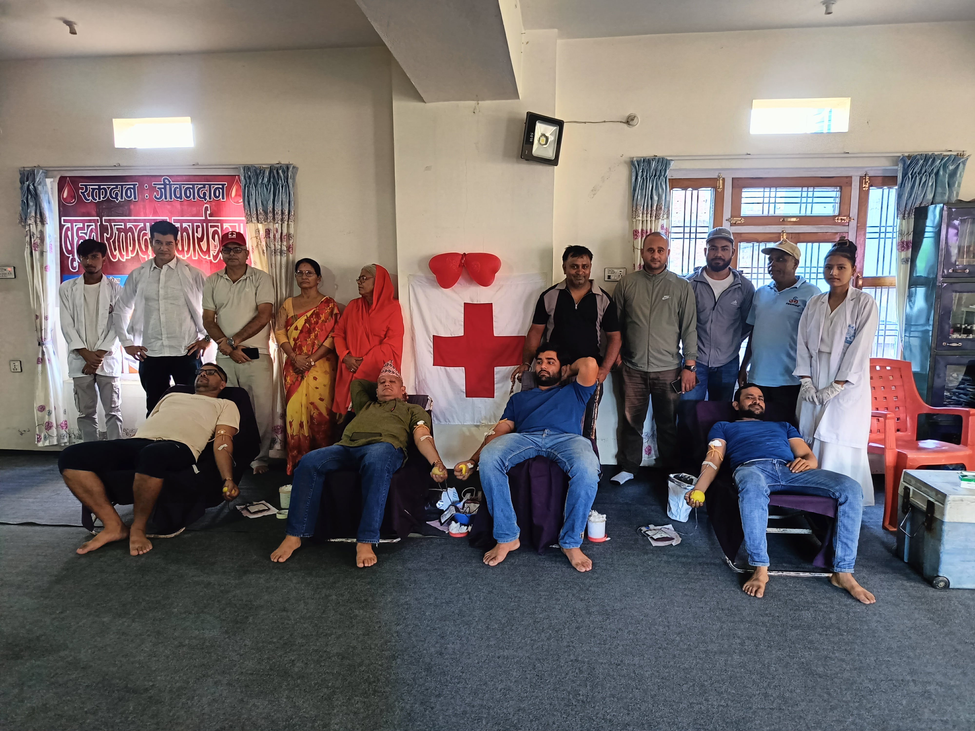 बिश्व शान्तिको दिवसको शुभअवसरमा रक्तदान कार्यक्रम