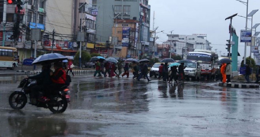 कोशी प्रदेश बागमती र गण्डकी प्रदेश  स्थानमा चट्याङ्गसहित वर्षाको सम्भावना